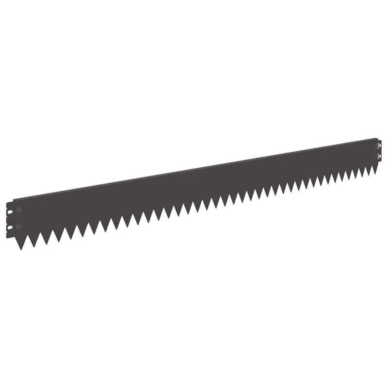vidaXL Bordura per Prato 10 pcs 103 x 10 cm Acciaio Nero Korting