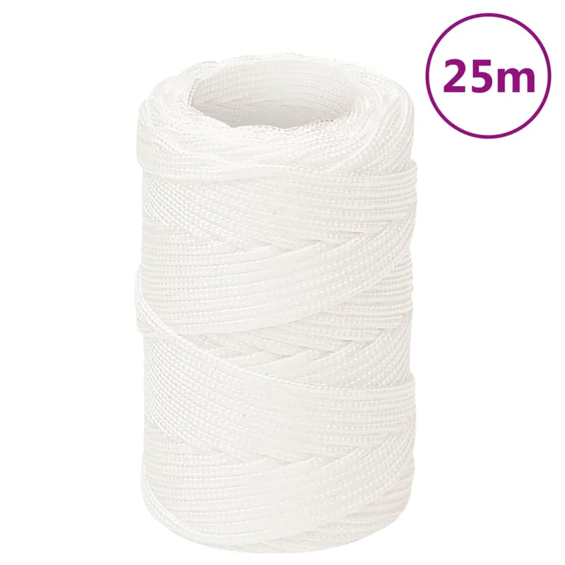 Op = Op vidaXL Corda per barca Completamente Bianca 2 mm 25 m in Polipropilene