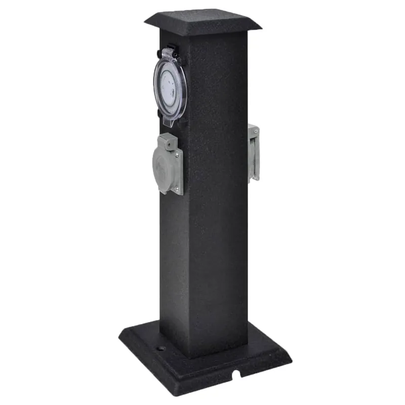 Exclusieve Aanbieding Presa Elettrica da Giardino a Pilastro Nero con Timer