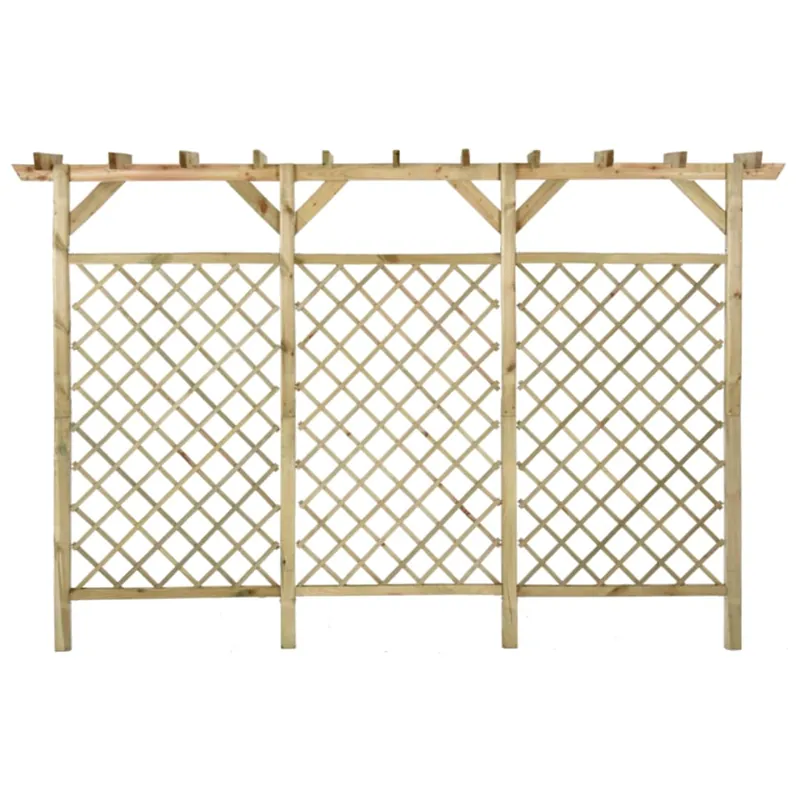 Hete Deal vidaXL Recinzione a Traliccio con Pergolato 300x50x200cm Legno di Pino