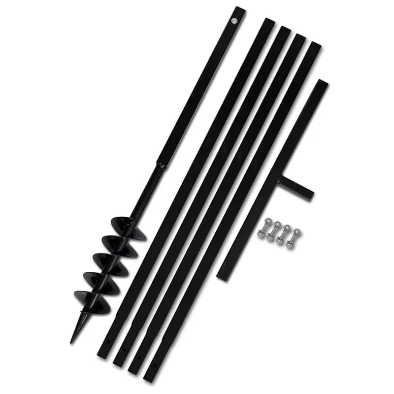 Shop Nu vidaXL Trapano da Terra con Manico 100 mm Tubo di Prolunga Acciaio 5 m