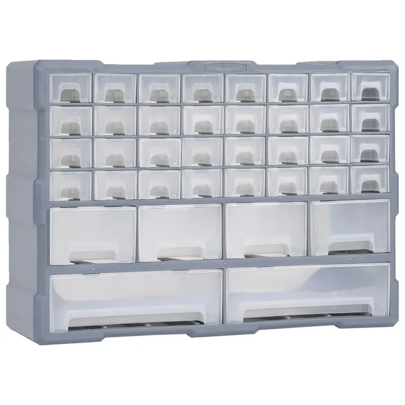 Lage Prijs vidaXL Mobile Contenitore con 38 Cassetti 52x16x37,5 cm