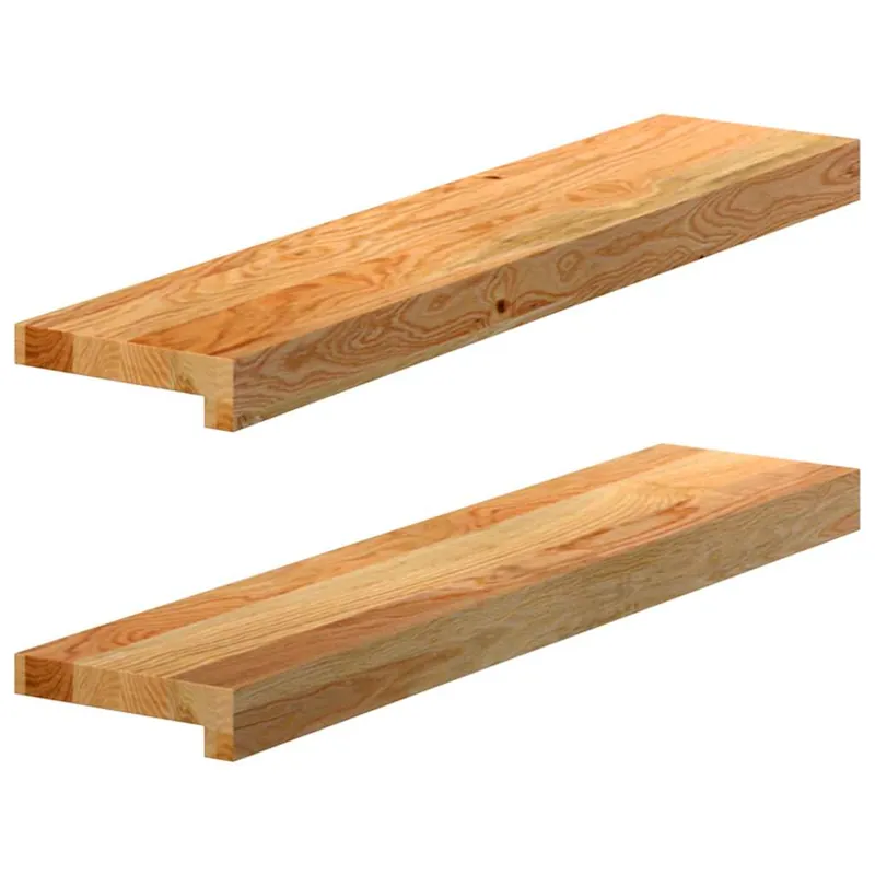 vidaXL Davanzali 2 pz Marrone Chiaro 70x15x2 cm Legno Massello Rovere Favoriet