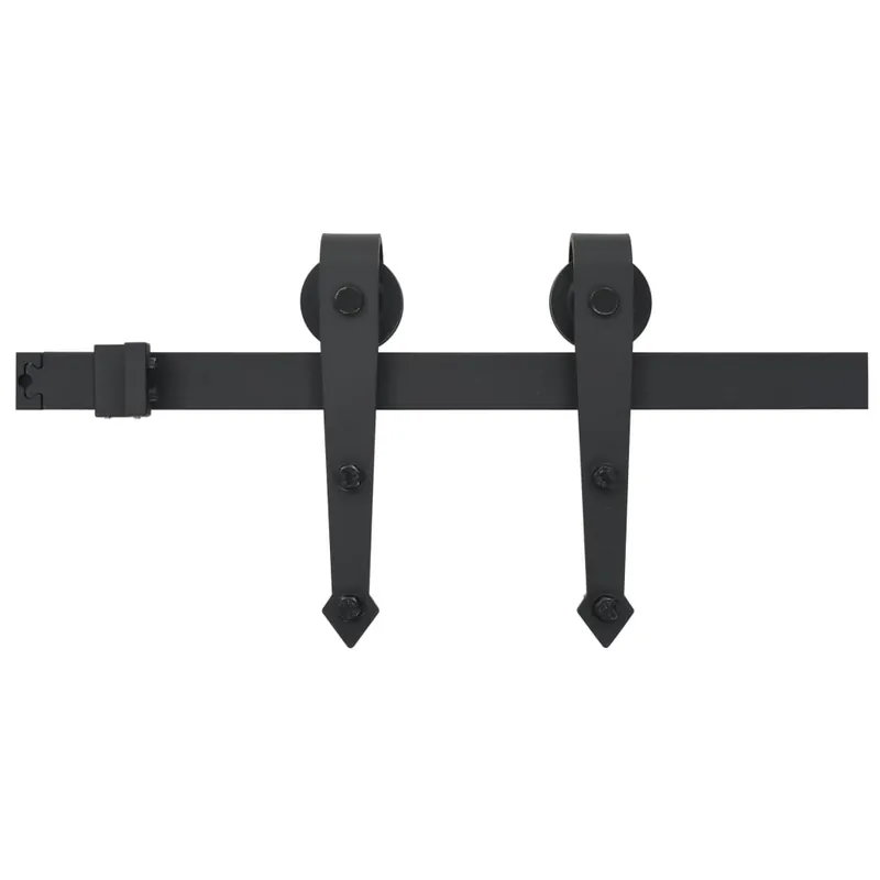 Fabrieksprijs vidaXL Kit di Binari per Porte Scorrevoli 183 cm Acciaio Nero