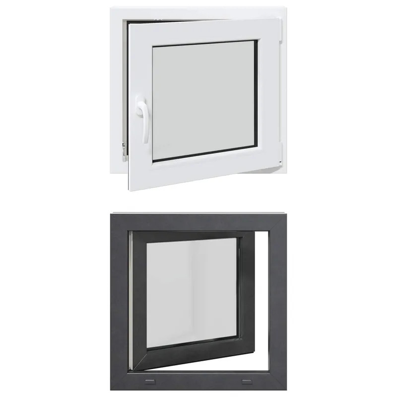 vidaXL Finestra per Soffitta RISOR 50 x 50 cm PVC e Vetro Antracite Korting