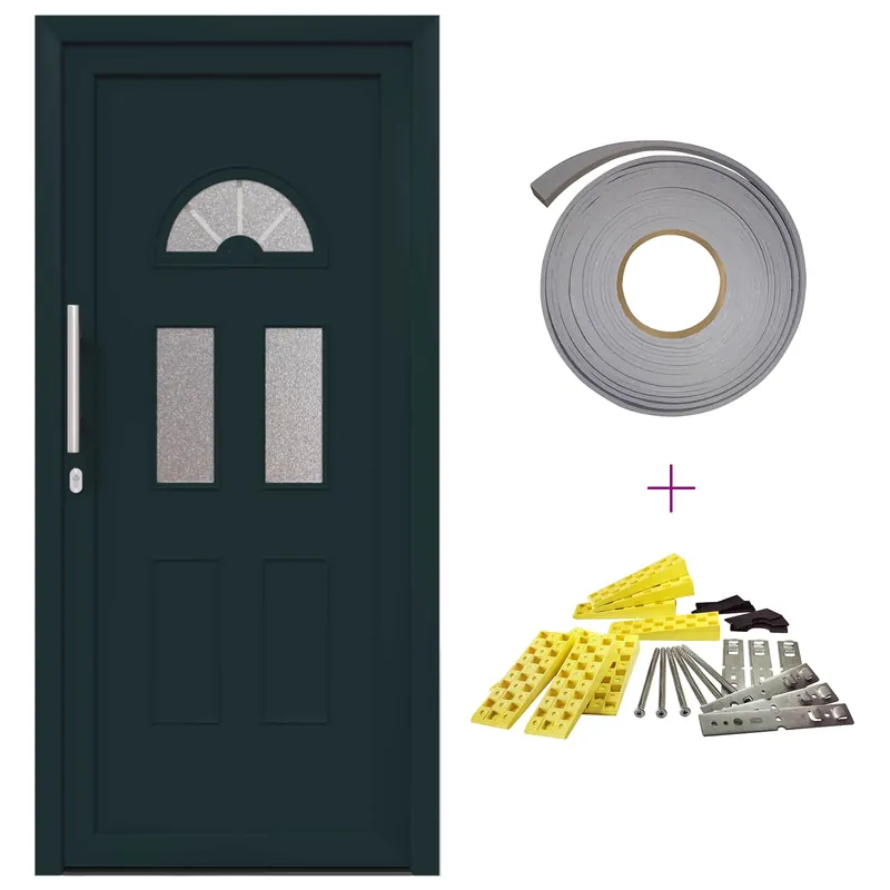 Laatste Kans vidaXL Porta Frontale Antracite 98 x 198 cm PVC
