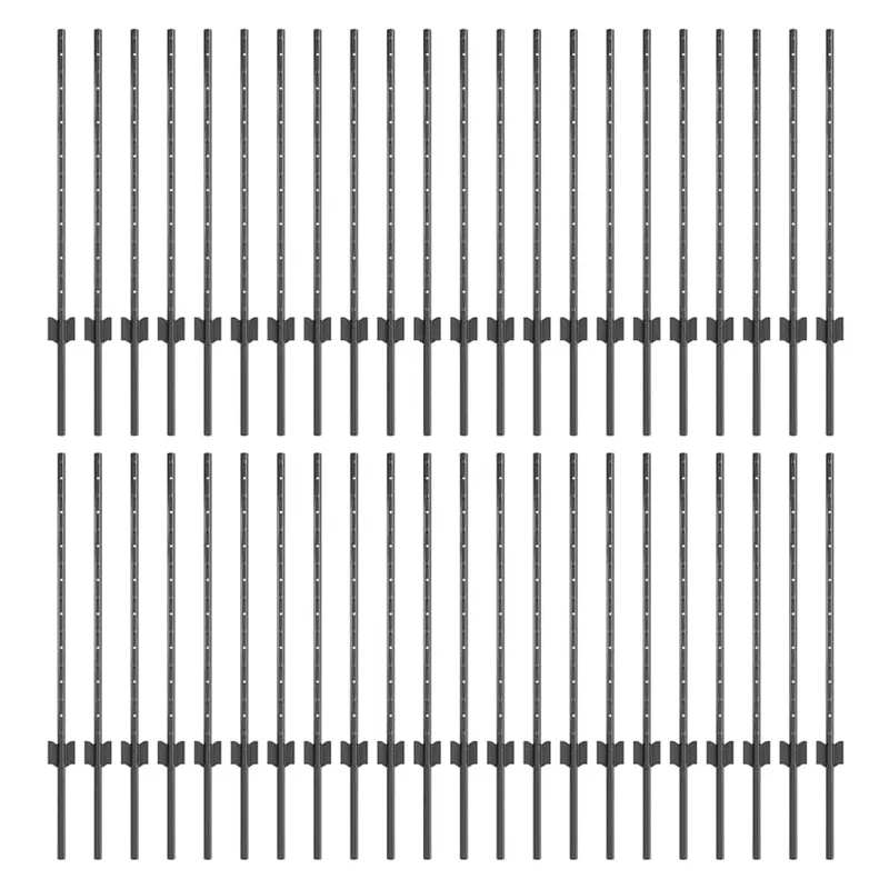 Beperkte Voorraad vidaXL Palo per recinzione interrato 44 pz Grigio 120 cm