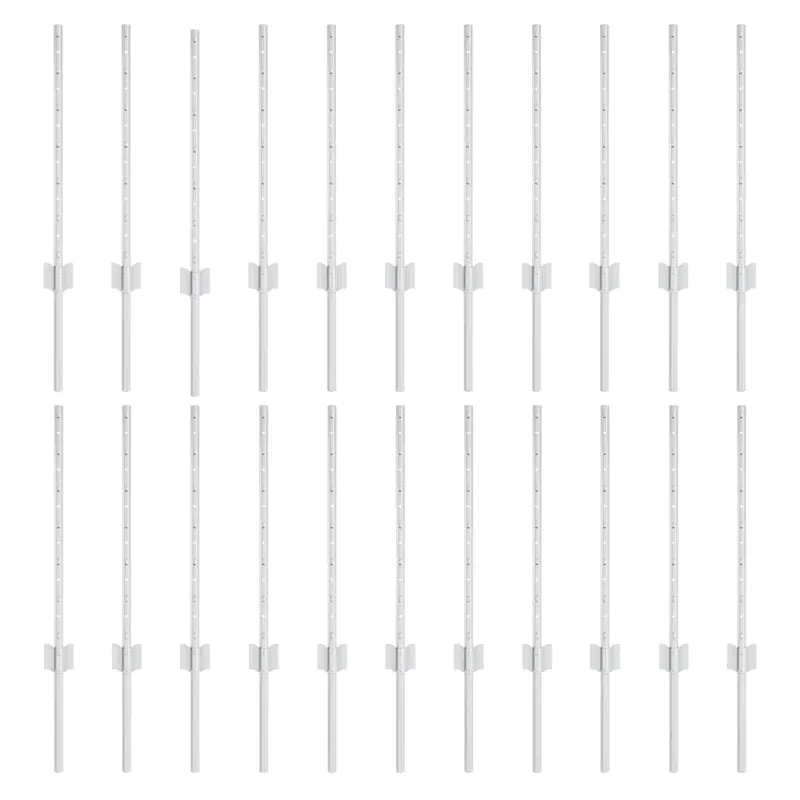 Actieprijs vidaXL Palo per recinzione interrato 22 pz Argento 100 cm