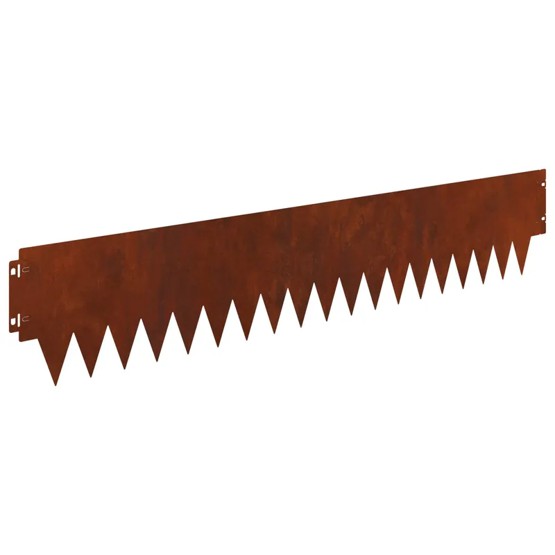 vidaXL Bordura per Prato 20 pcs 103 x 20 cm metallo Ruggine Express Levering
