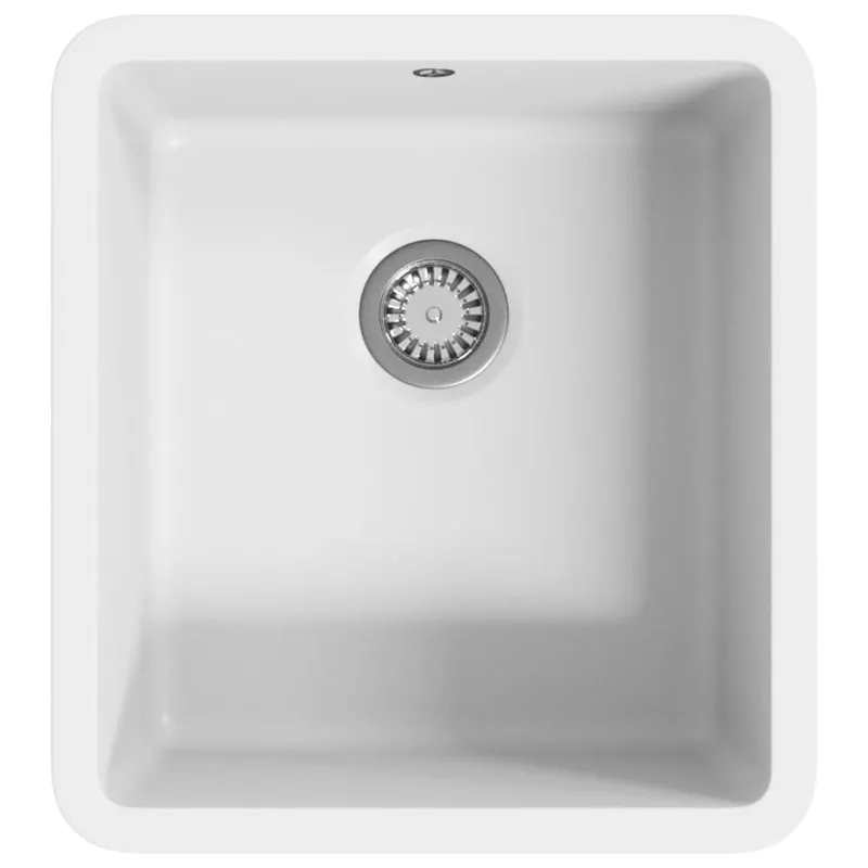 Actieprijs vidaXL Lavello da Cucina in Granito Vasca Singola Bianco