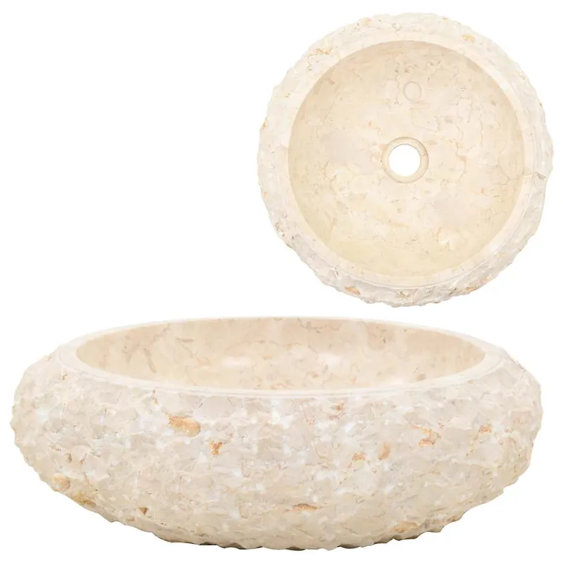 Gecertificeerd vidaXL Lavandino 40x12 cm in Marmo Crema