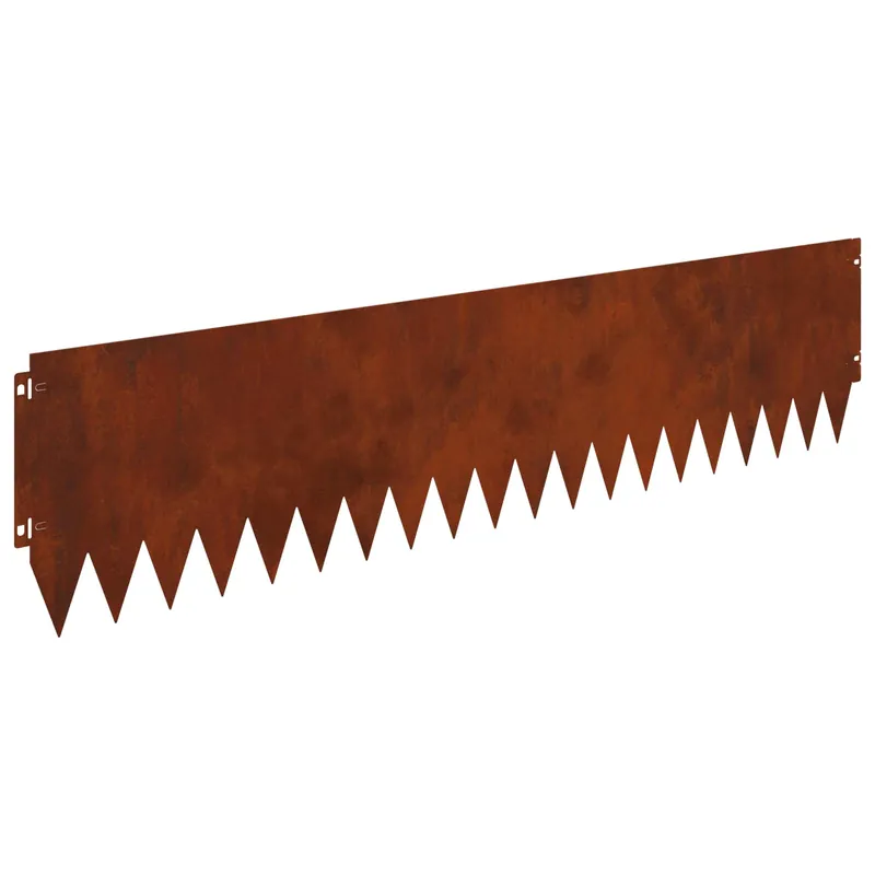 Betrouwbaar vidaXL Bordura per Prato 20 pcs 103 x 25 cm Acciaio Ruggine