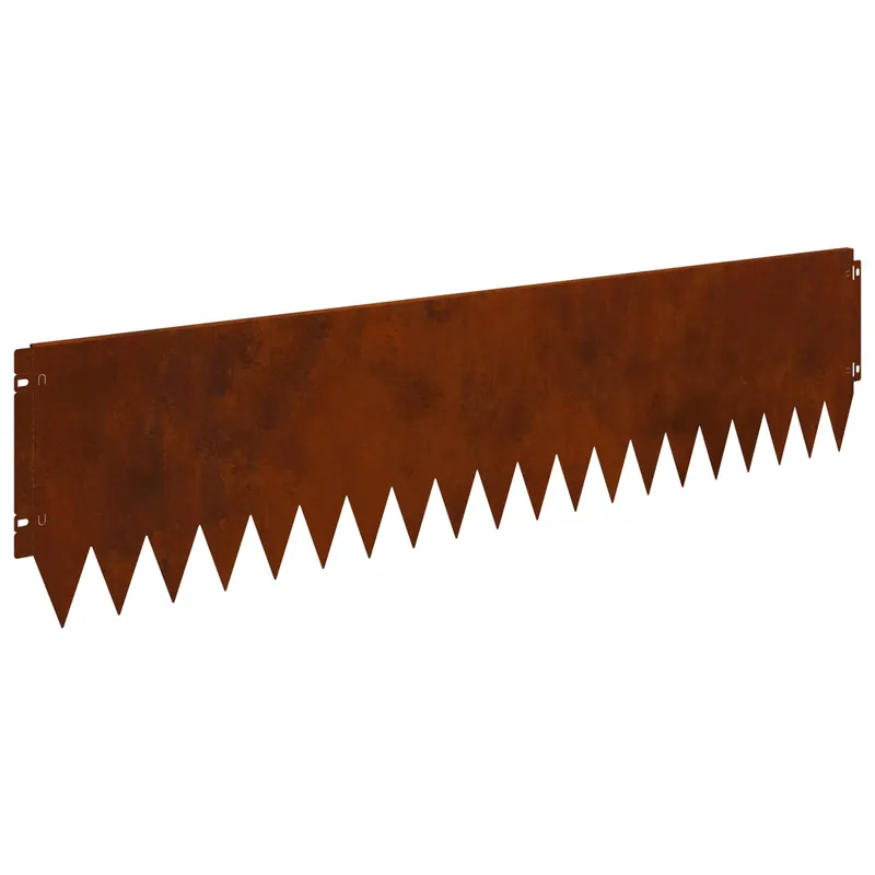 Laatste Versie vidaXL Bordura per Prato 10 pcs 103 x 25 cm Acciaio Ruggine