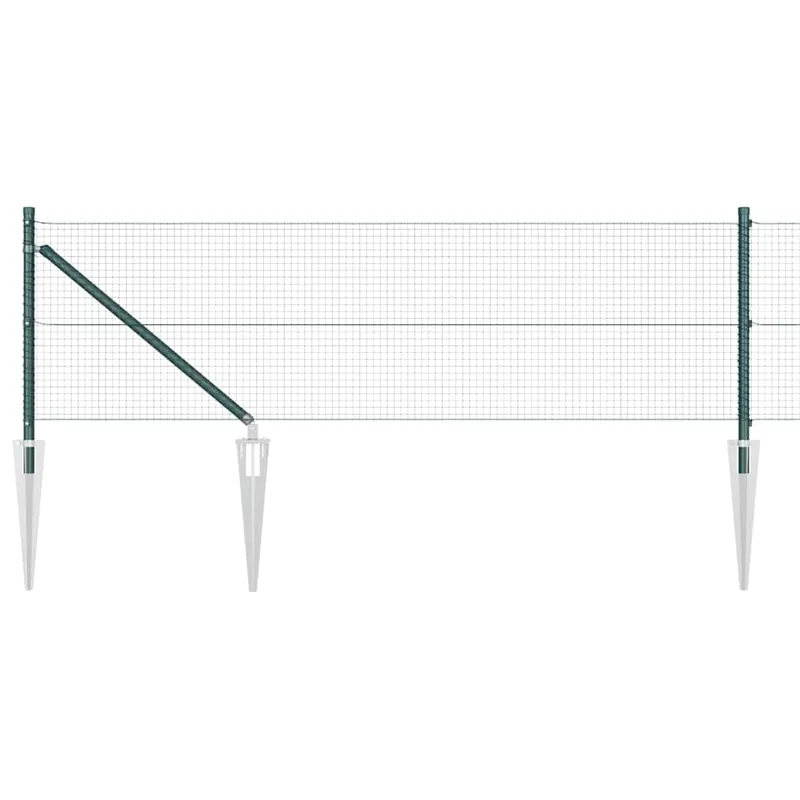 Koop Online vidaXL Recinzione in rete saldata con punte 10 x 0,4 m Verde Rete