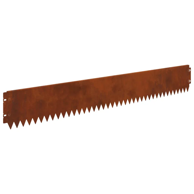 Actieprijs vidaXL Bordura per Prato 20 pcs 103 x 15 cm Acciaio Ruggine