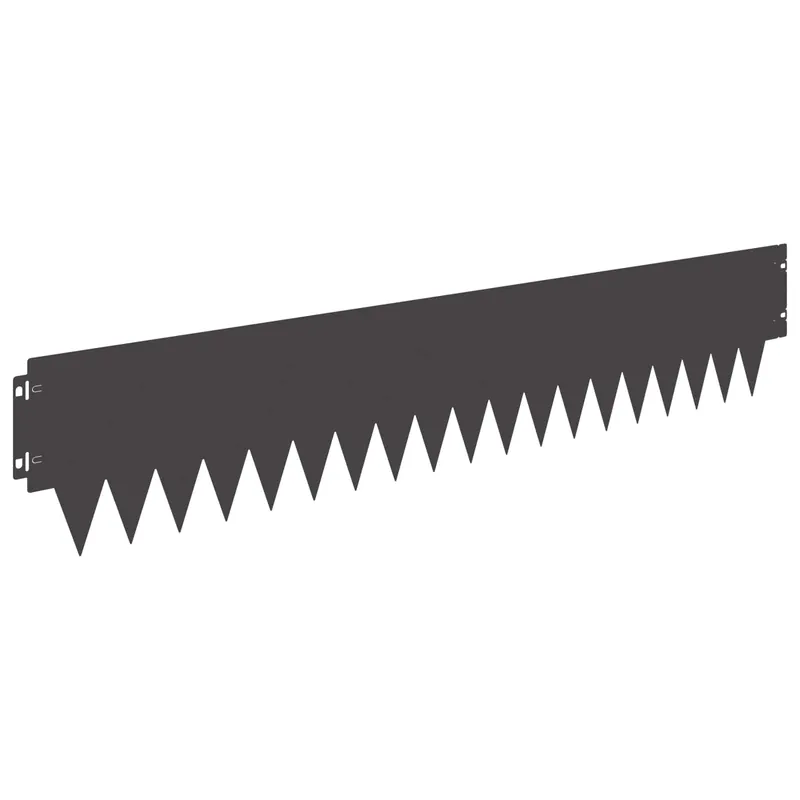 Gratis Retour vidaXL Bordura per Prato 10 pcs 103 x 20 cm metallo Nero