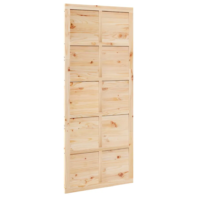vidaXL Porta del fienile Naturale 80 x 2,5 x 208 cm Voordeelprijs