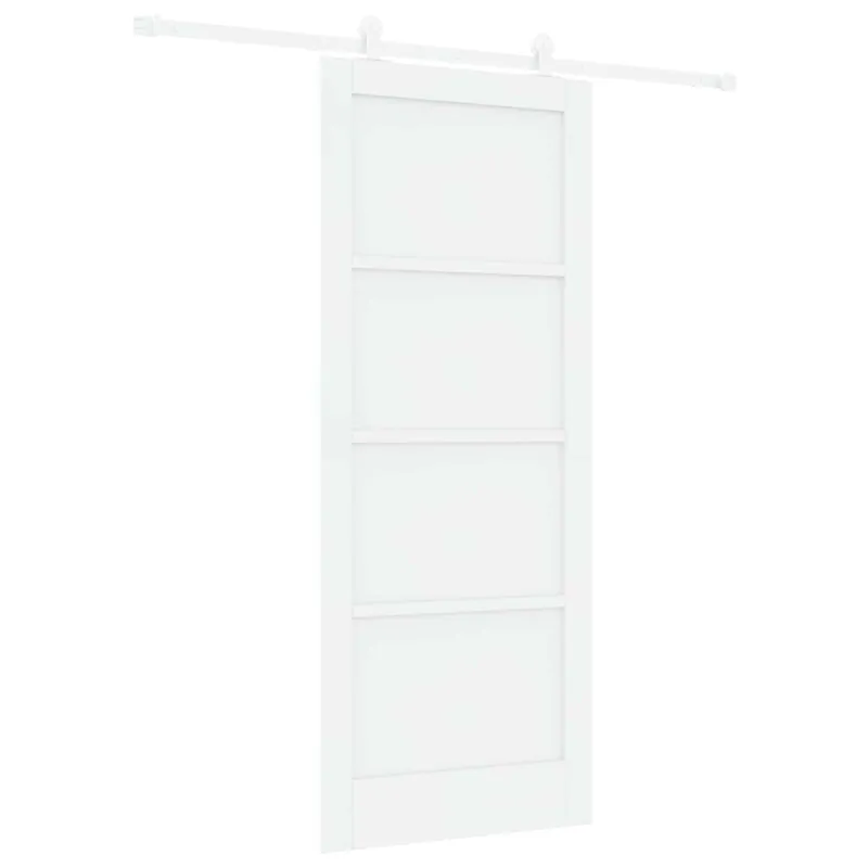 vidaXL Porta scorrevole Bianco 83 x 202 cm Legno Massello di Pino Rechtstreeks Van De Fabrikant