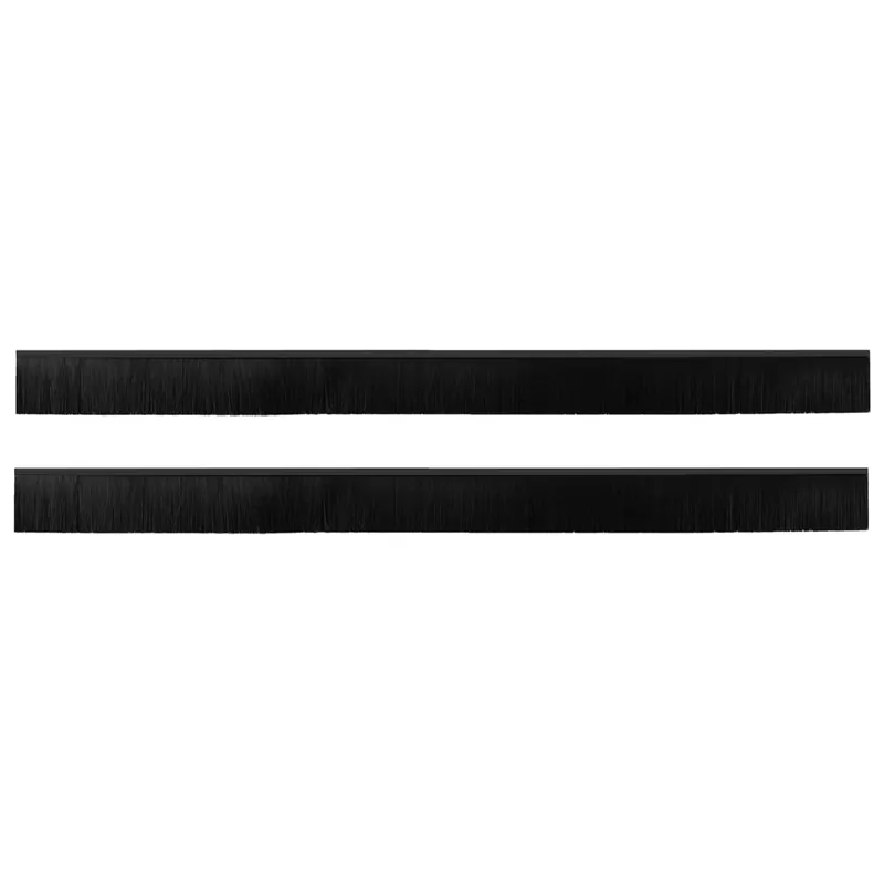 Betaalbaar vidaXL Spazzole per porte autoadesive 2 pcs Nero 100 cm