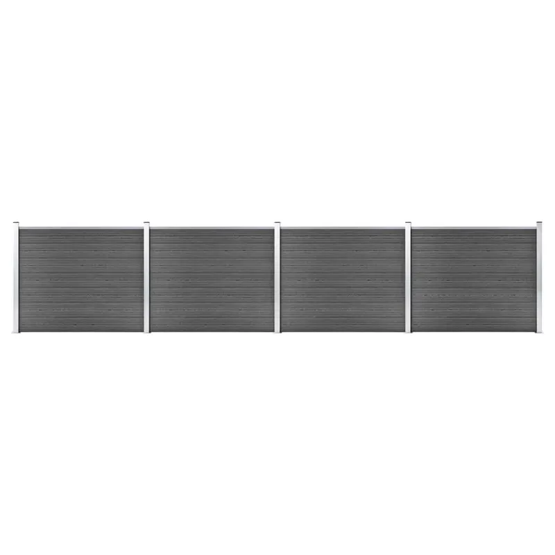 Weekendaanbieding vidaXL Set Pannelli di Recinzione in WPC 699x146 cm Nero