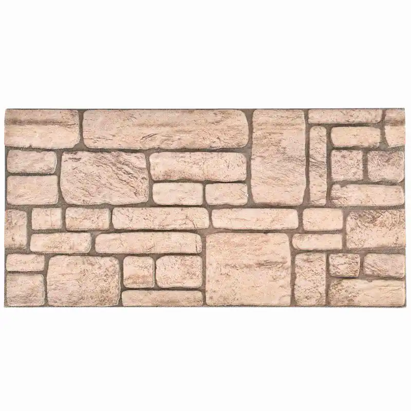 vidaXL Pannelli da parete 10 pcs Beige 100 x 50 cm Schiuma EPS Koop Online