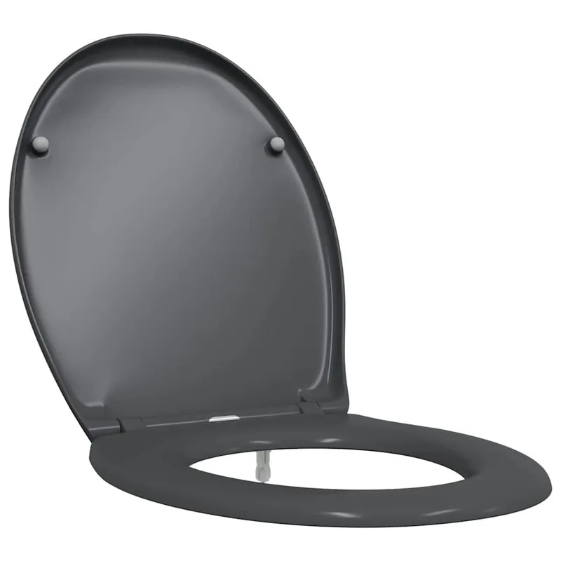 Weekendaanbieding vidaXL Sedile del WC Antracite 47 x 37 x 4 cm Duroplast