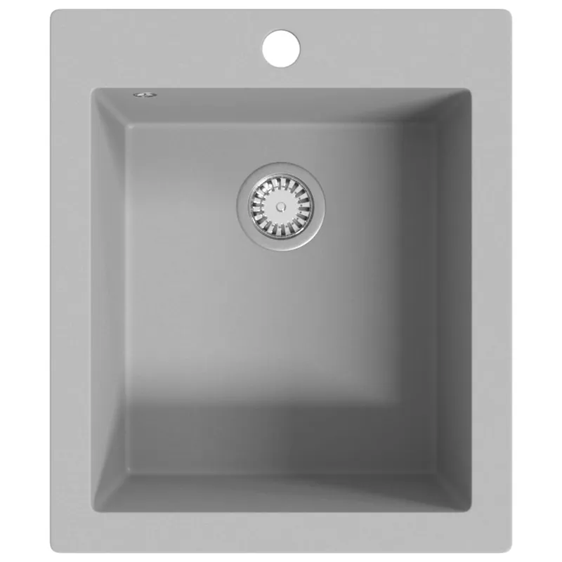 vidaXL Lavandino da Cucina Granito solo Lavello ad Incasso Grigio Bestel Nu