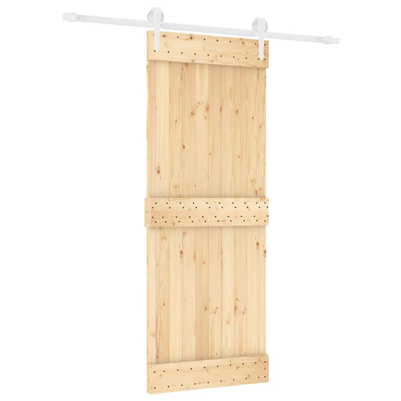 vidaXL Porta scorrevole Naturale e Bianco 80 x 210 cm Exclusieve Aanbieding