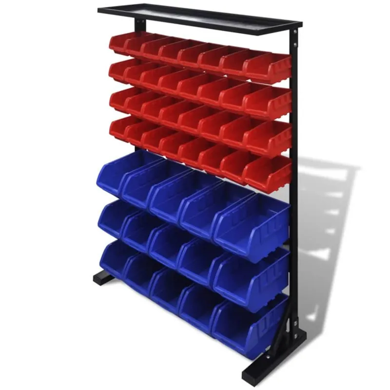 Gratis Retour vidaXL Pannello a Parete per Attrezzi Garage Blu e Rosso
