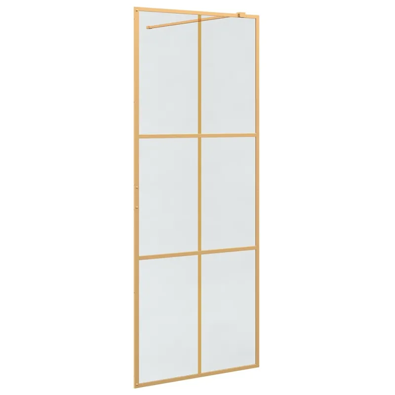Laatste Versie vidaXL Parete Doccia Walk-in Oro 80 x 195 cm vetro temperato