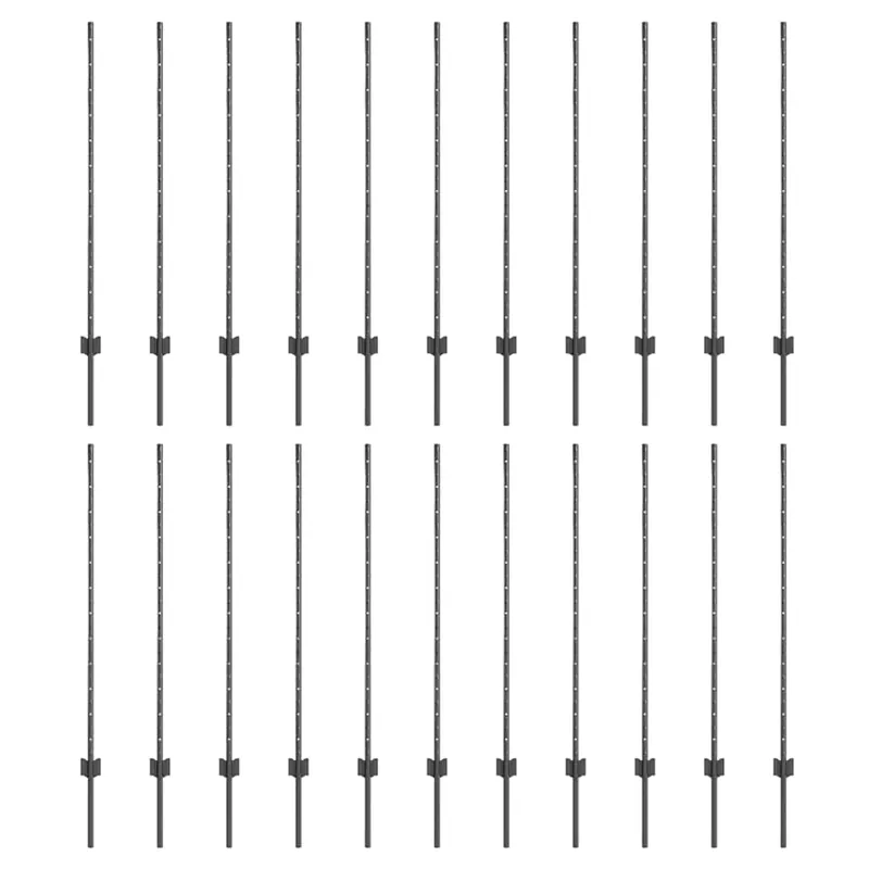 vidaXL Palo per recinzione interrato 22 pz Grigio 160 cm Gratis Retour