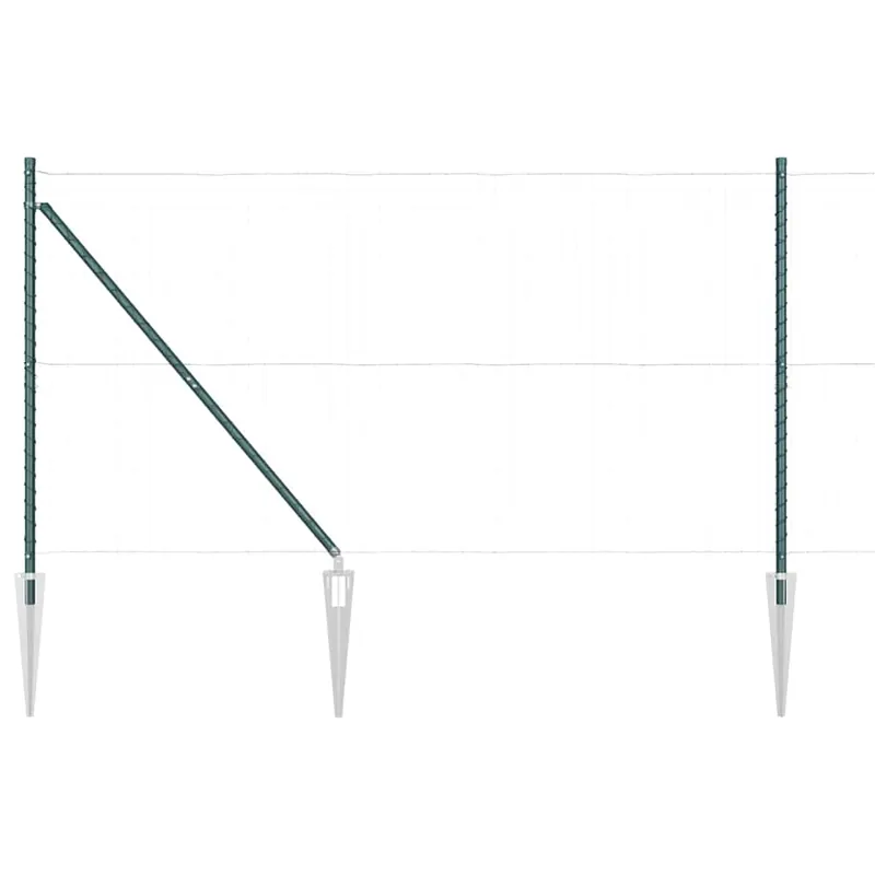 Nieuw vidaXL Palo da recinzione con picchetto a terra 13 pz Verde