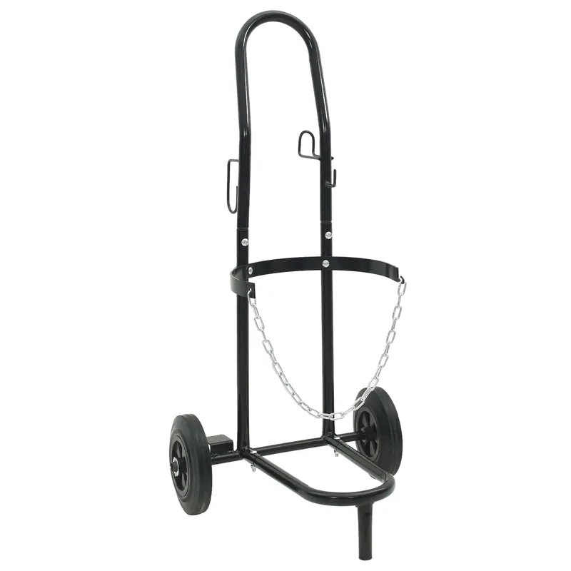 vidaXL Carrello Manuale Nero e Rosso 49 x 49 x 101 cm Acciaio Laatste Kans