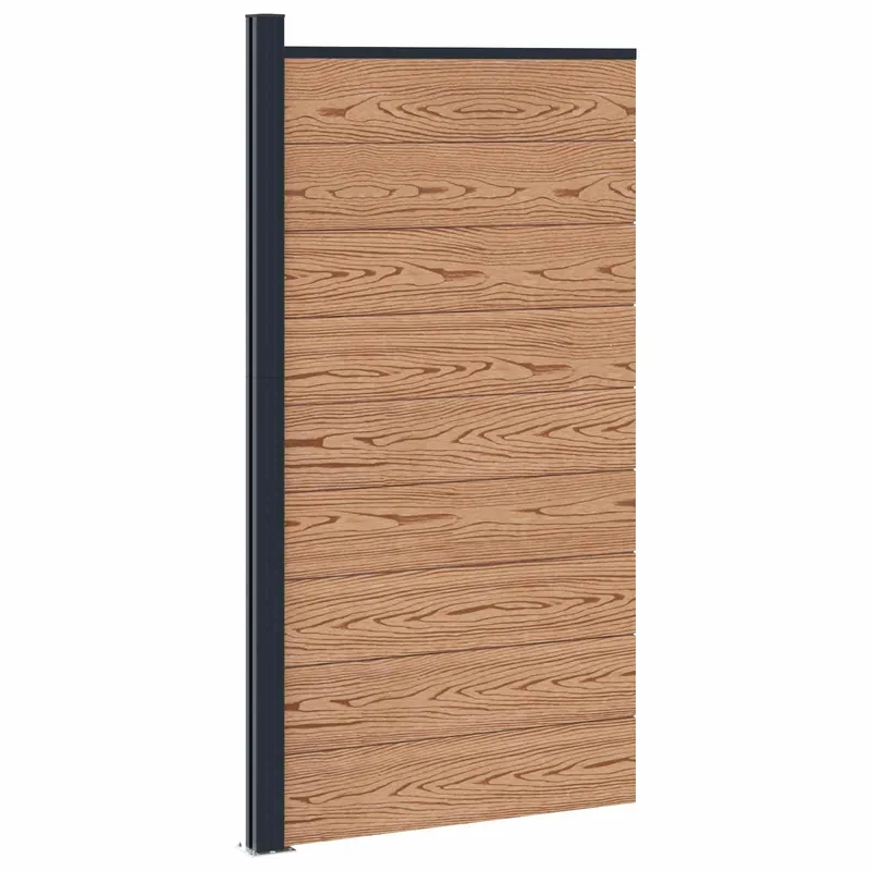 Veilige Betaling vidaXL Pannello di Recinzione WPC e Alluminio Marrone
