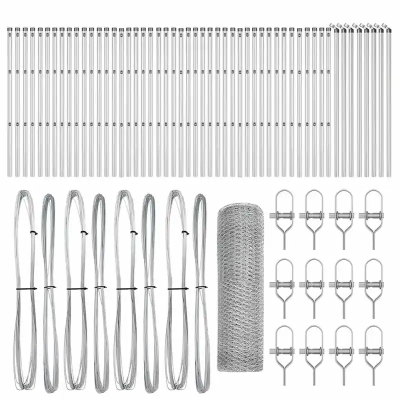 Aanbieding vidaXL Fissaggio a terra esagonale per recinzione 100 x 0,5 m Argento