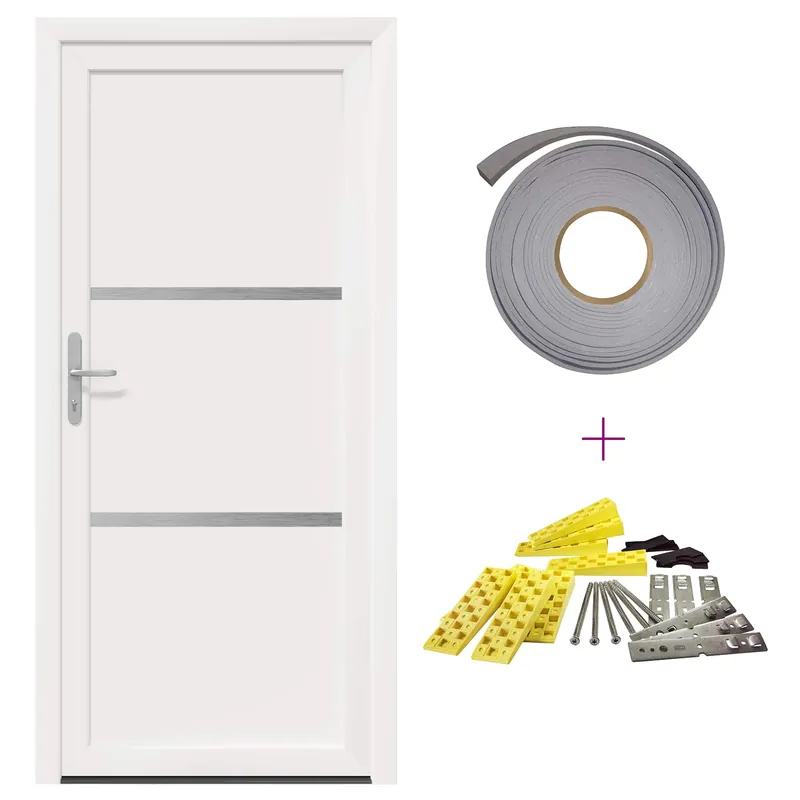 Nu Kopen vidaXL Porta Frontale Bianco 98 x 208 cm PVC