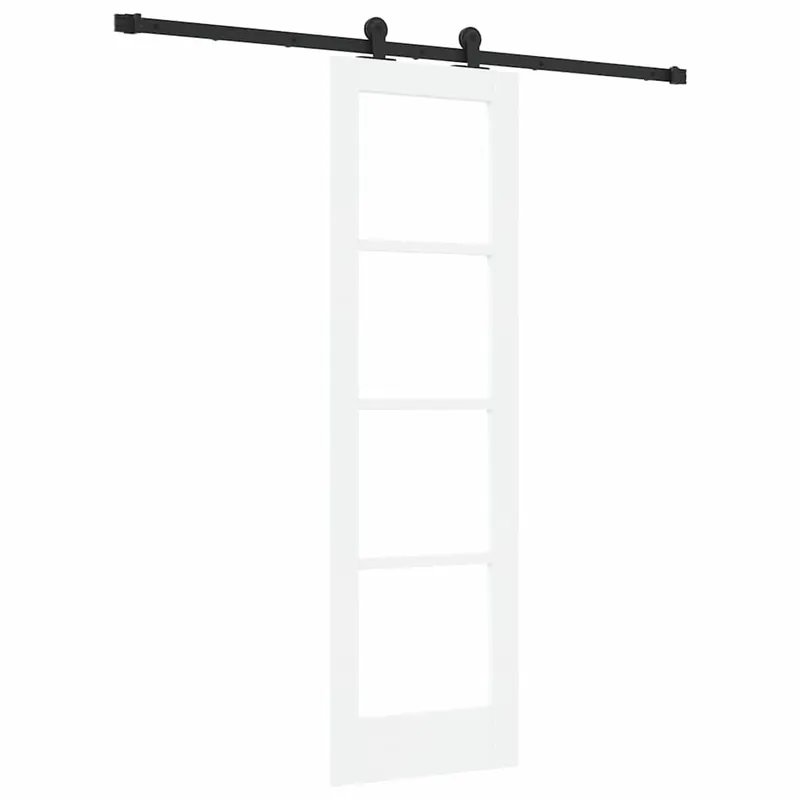 Finale Uitverkoop vidaXL Porta scorrevole ORKDAL Bianco e Nero 61 x 198,5 cm
