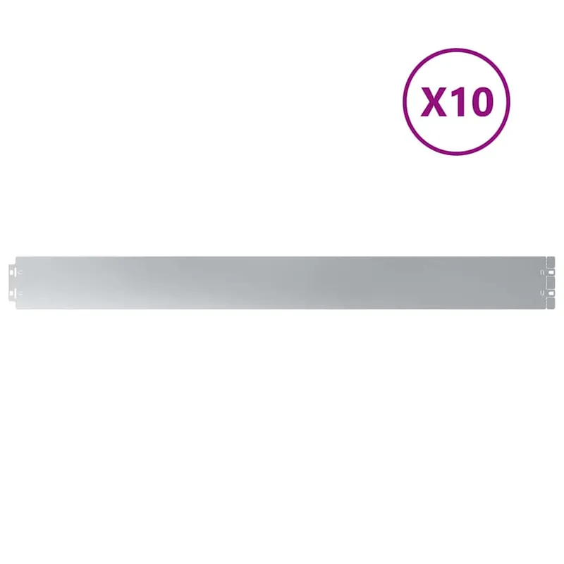 vidaXL Bordure per Prato 10 pz 10x103 cm Acciaio Zincato Koop Vandaag