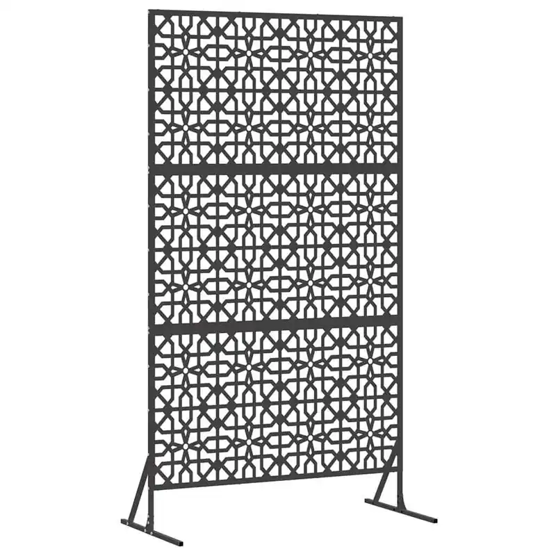 vidaXL Schermo per Privacy 100 x 50 x 180 cm Acciaio Nero Speciale Aanbieding