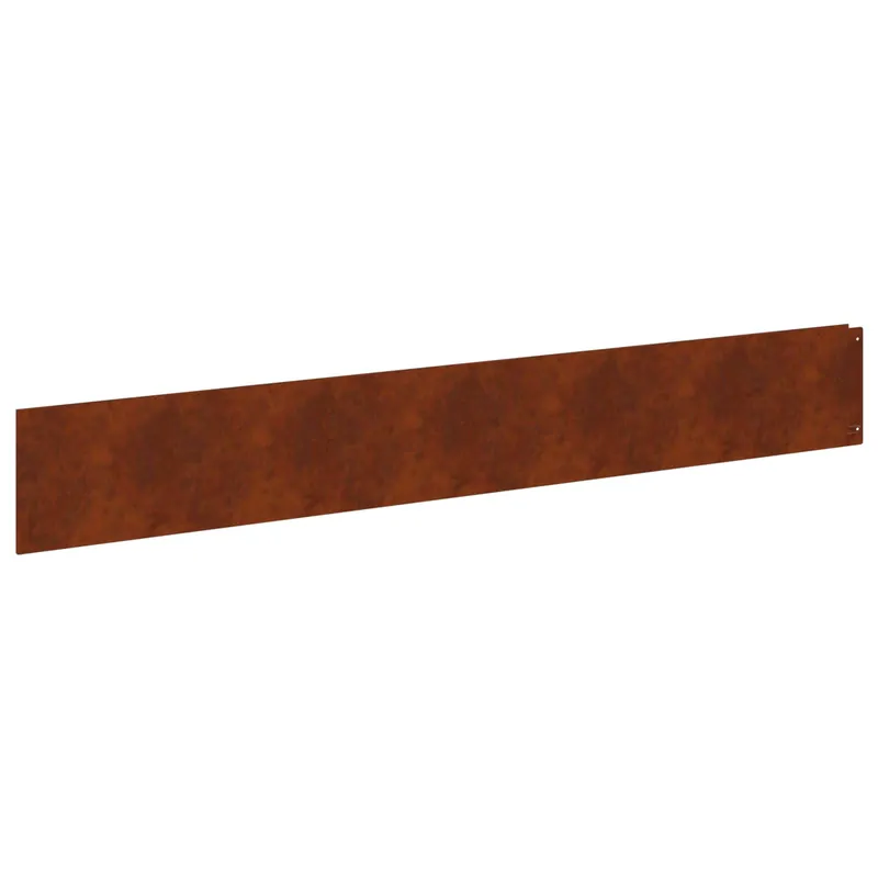 Direct Beschikbaar vidaXL Bordura per Prato 20 pcs 100 x 15 cm Acciaio Ruggine
