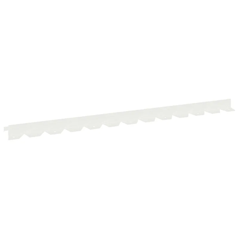 Beperkte Voorraad vidaXL Bordura per Prato 10 pcs 102 x 4 x 4 cm Acciaio Bianco