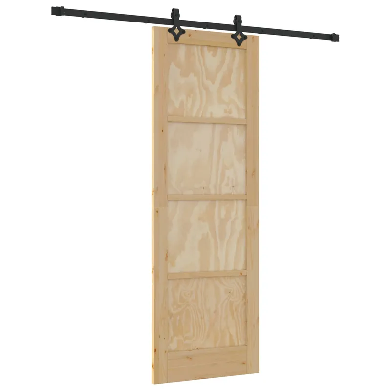 vidaXL Porta scorrevole Naturale e Nero 73,5 x 211 cm Bestel Nu