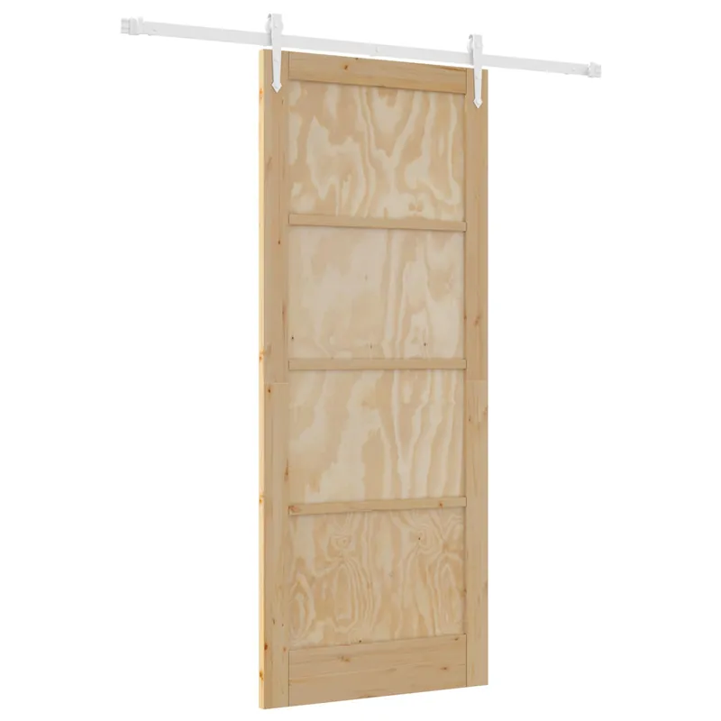 vidaXL Porta scorrevole ORKDAL Naturale e Bianco 86 x 211 cm Gecertificeerd