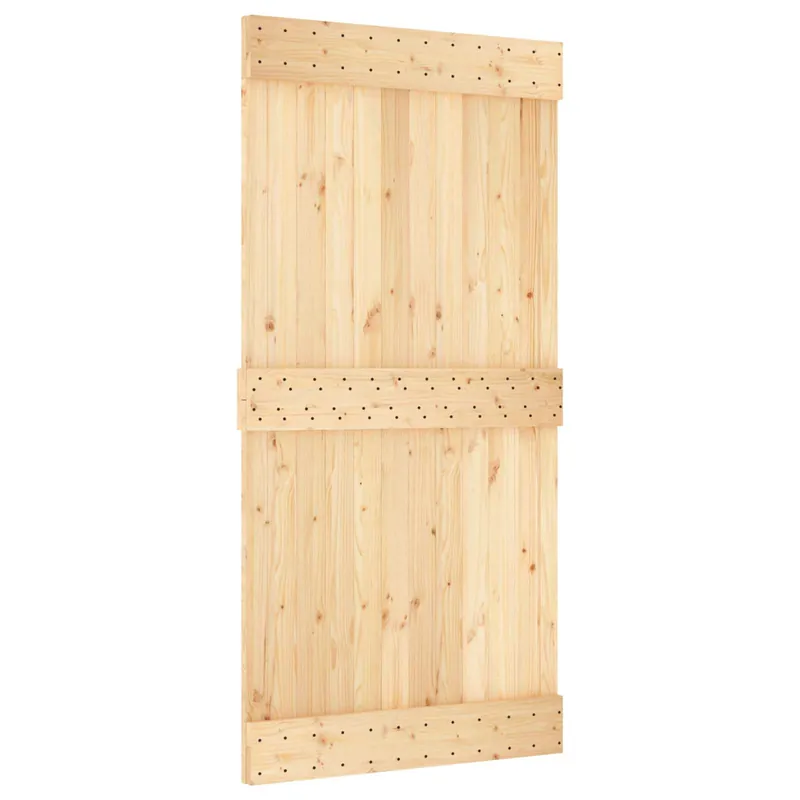 Weekendaanbieding vidaXL Porta scorrevole NARVIK Naturale e Nero 100 x 210 cm (213,5 cm)