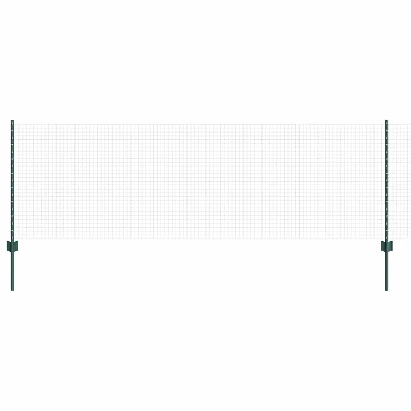 Aanbieding vidaXL Recinzione in rete saldata con pali 25 x 0,8 m Verde Rete