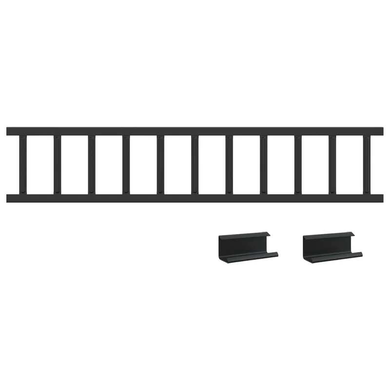 vidaXL Guardia per neve sul tetto Nero 100 x 2,5 x 20 cm Acciaio Koopje