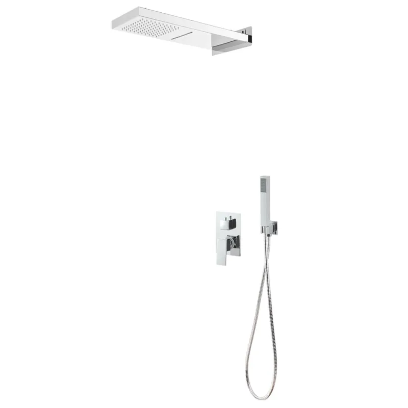 vidaXL Sistema Doccia in Acciaio Inossidabile 201 Argento Weekendaanbieding