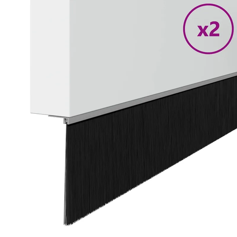 Finale Uitverkoop vidaXL Spazzole per porte a vite 2 pcs Argento 100 cm