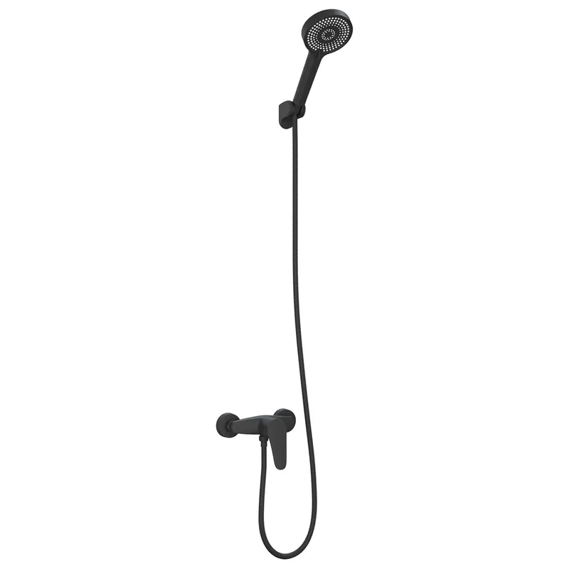 vidaXL Set di doccia con soffione Nero G 1 / 2 pollici Beperkte Voorraad