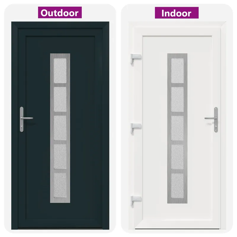 Koop Vandaag vidaXL Porta Frontale Antracite 88 x 200 cm PVC